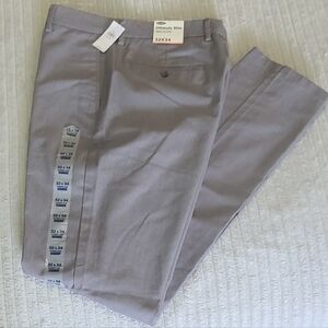 Old Navy Gray Chinos Flat Front Cotton Blend